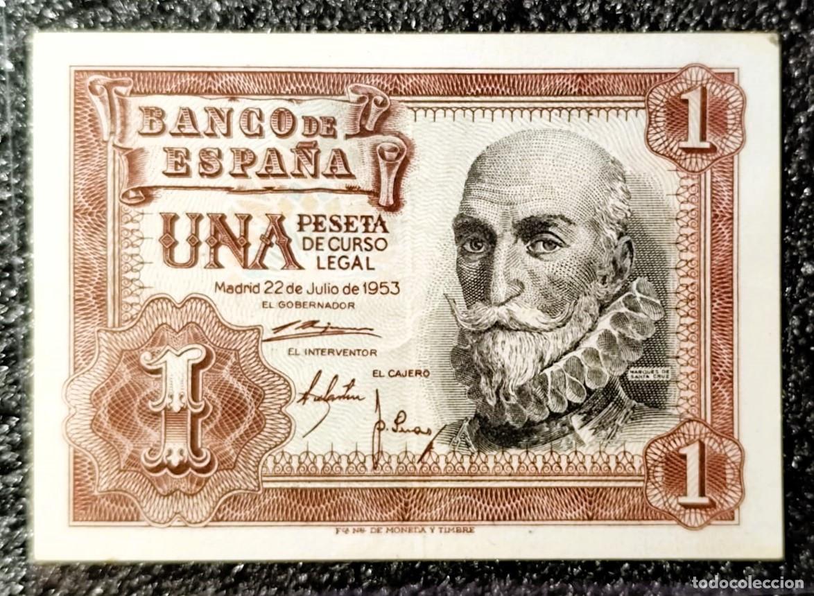 Billets espagnols: Espa&ntilde;a &ndash; 1 Peseta 1953 (Serie &ldquo;Marqu&eacute;s de Santa Cruz&rdquo;) Lote 2044