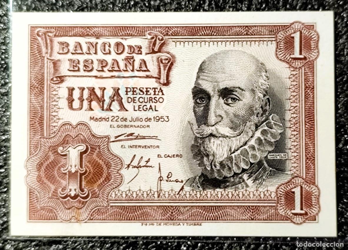 Spanish Banknotes: Espa&ntilde;a &ndash; 1 Peseta 1953 (Serie &ldquo;Marqu&eacute;s de Santa Cruz&rdquo;) Lote 2047