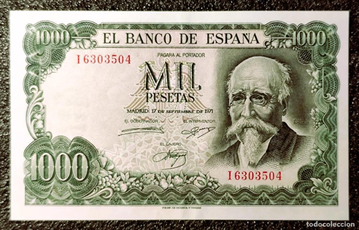 Billetes espa&ntilde;oles: Espa&ntilde;a &ndash; 1.000 Pesetas 1971 &ldquo;Jos&eacute; Echegaray&rdquo; &ndash; SC Lote 2048