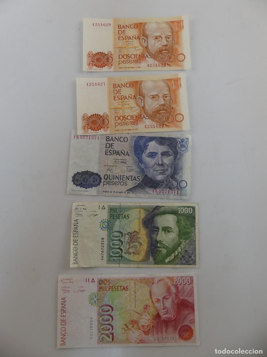 Billets espagnols: LOTE DE 5 BILLETES DE PESETAS