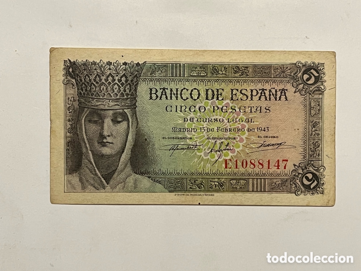 Billets espagnols: BILLETE: 5 PESETAS 1941 BANCO DE ESPA&Ntilde;A - SERIE E (sin circular)