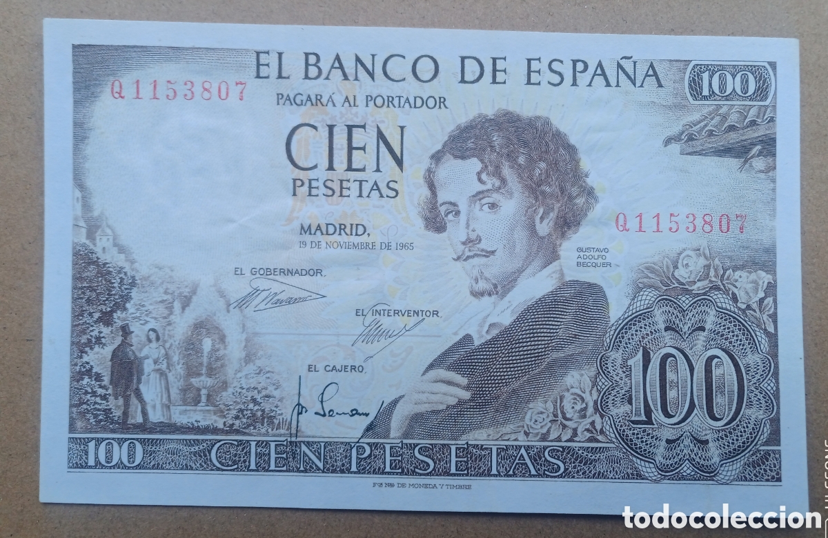 Billetes espa&ntilde;oles: 100 Pesetas 1965 - Q1153807 Mbc