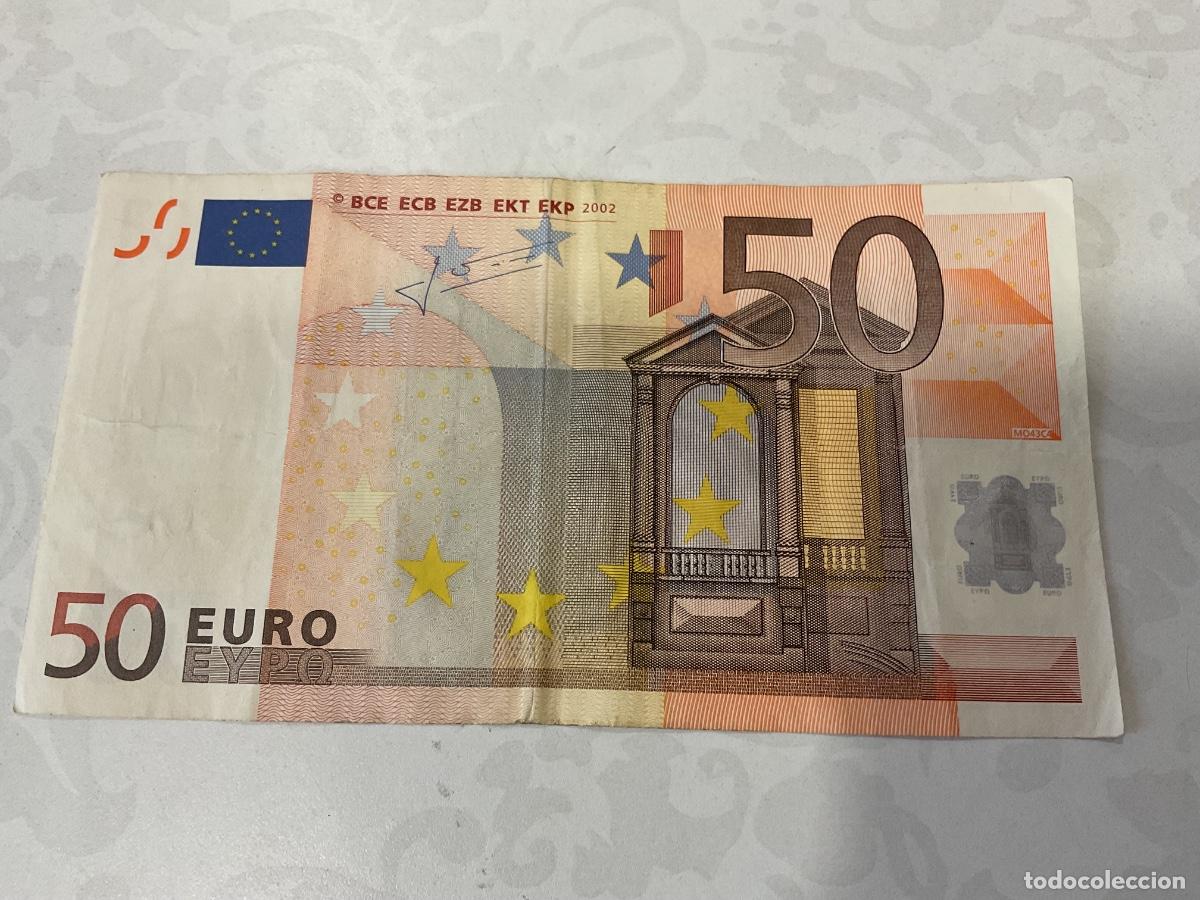 Billetes espa&ntilde;oles: Billete 50 euros 2002 firma Trichet serie V4