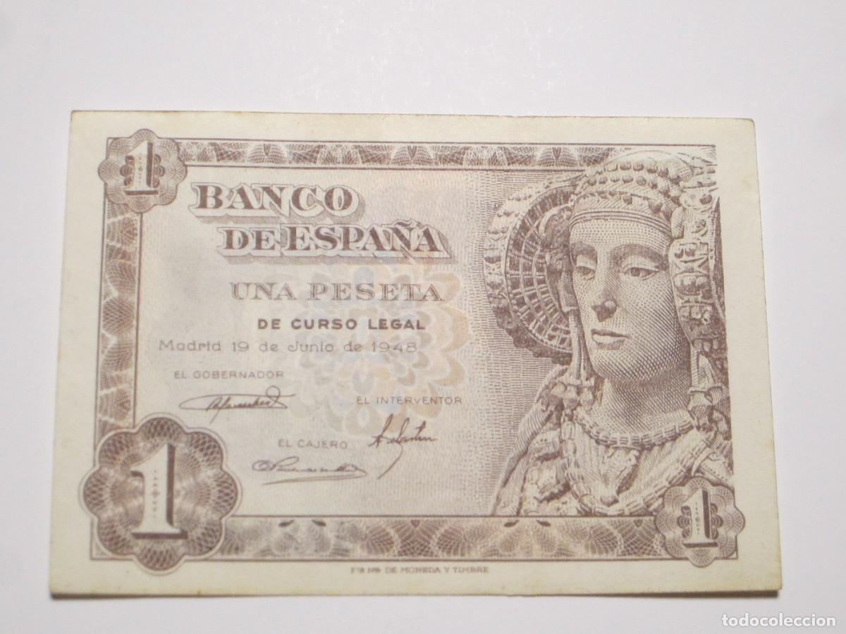 Billets espagnols: 1 PESETA DE 1948 SERIE G-575 (ESTADO ESPA&Ntilde;OL- FRANCO)