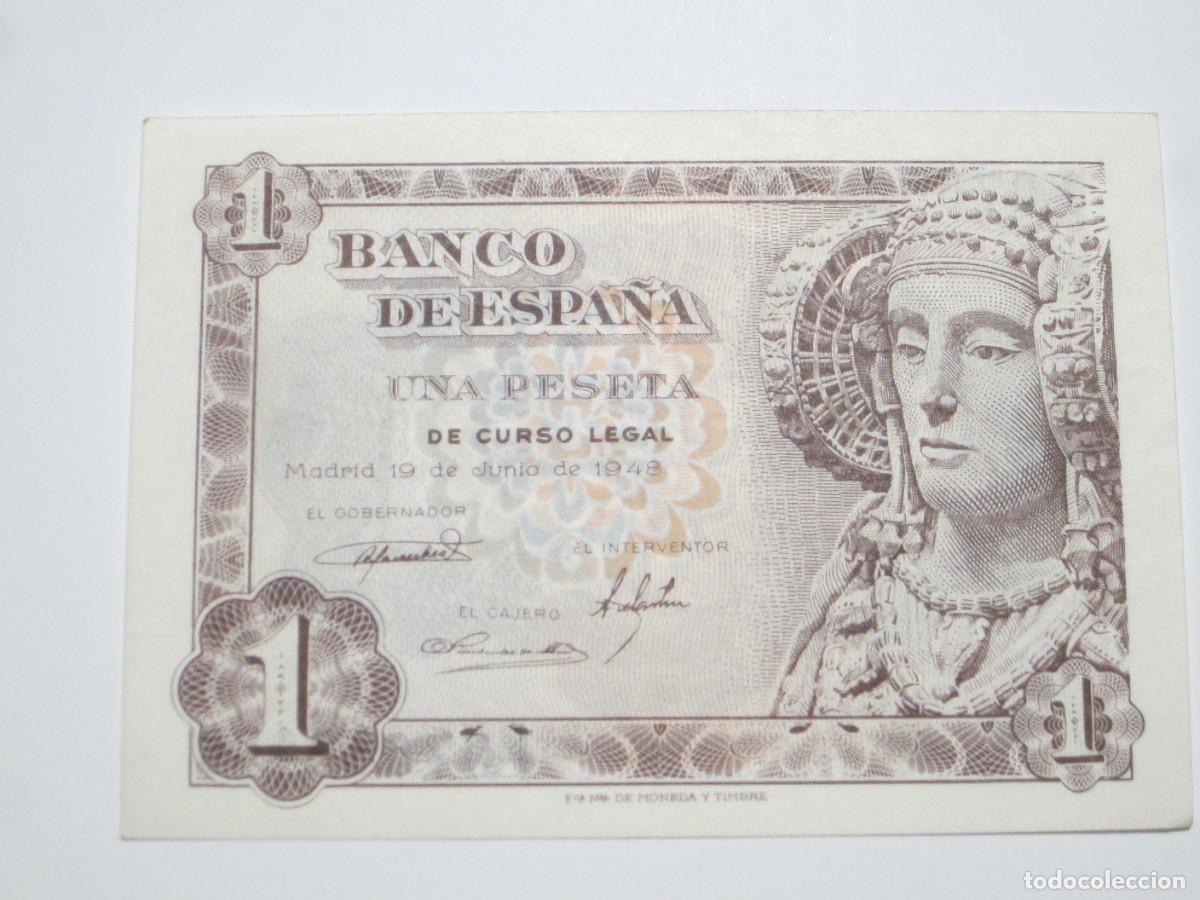 Billets espagnols: 1 PESETA DE 1948 SERIE I-456 (ESTADO ESPA&Ntilde;OL- FRANCO)