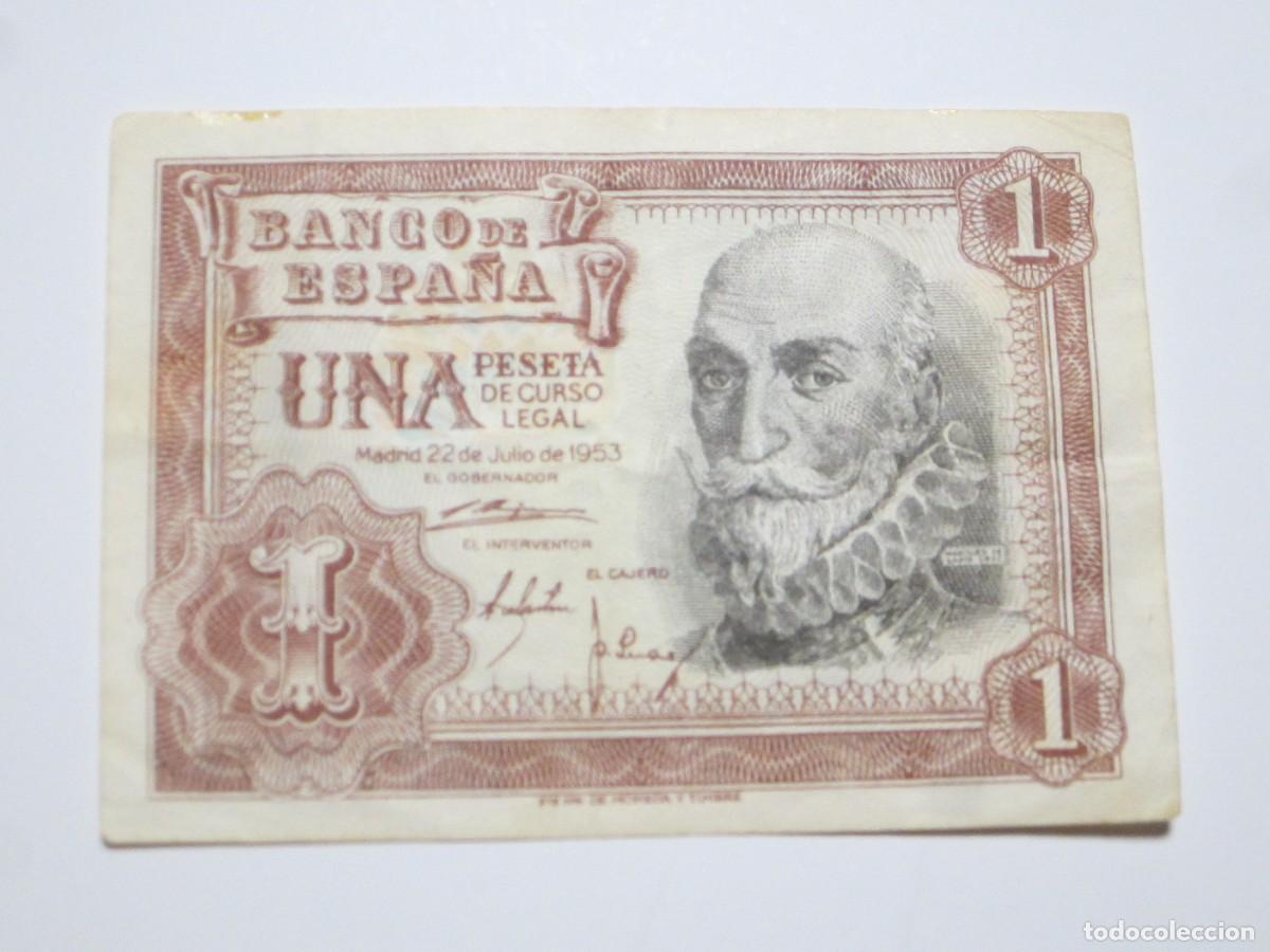 Billets espagnols: 1 PESETA DE 1953 SERIE 1D-782 (ESTADO ESPA&Ntilde;OL- FRANCO)