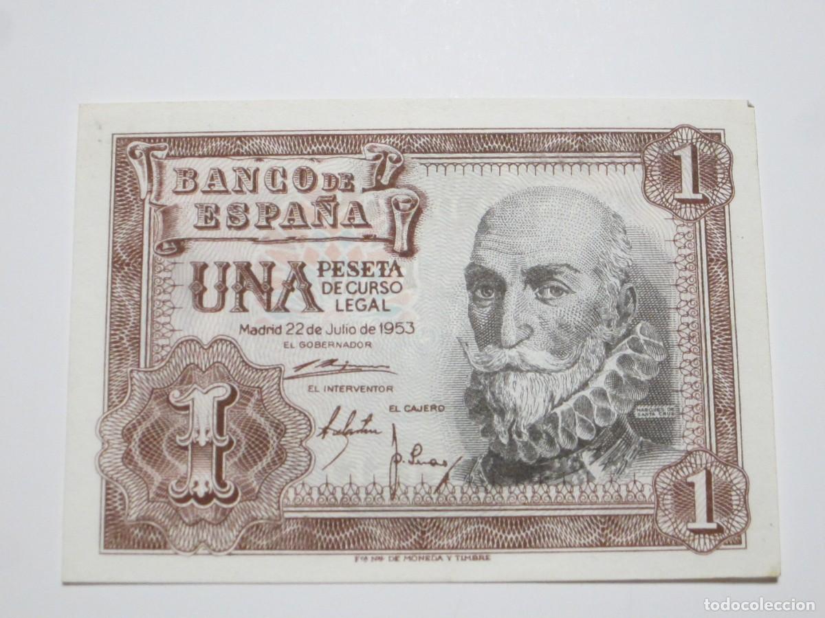 Billets espagnols: 1 PESETA DE 1953 SERIE A-576 (ESTADO ESPA&Ntilde;OL- FRANCO) ESCASA SERIE