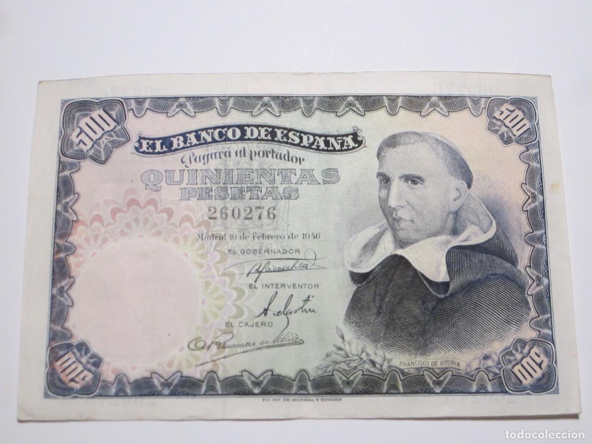 Billets espagnols: 500 PESETAS DE 1946 SIN SERIE-276 MUY ESCASO ASI