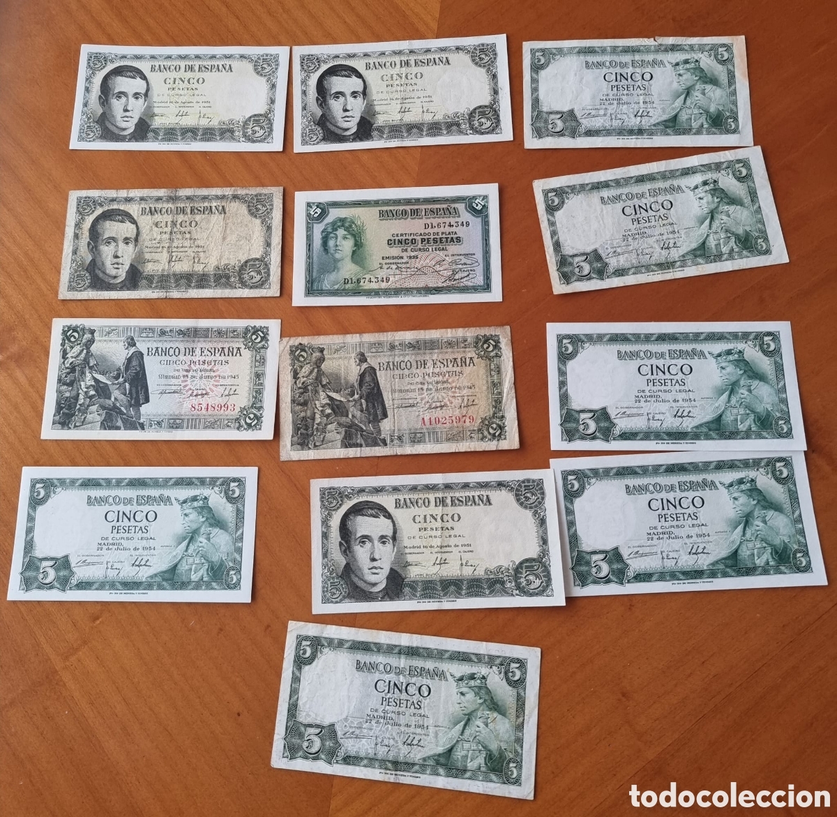 Billetes espa&ntilde;oles: Lote 13 billetes Banco de Espa&ntilde;a originales buen lote ved fotos