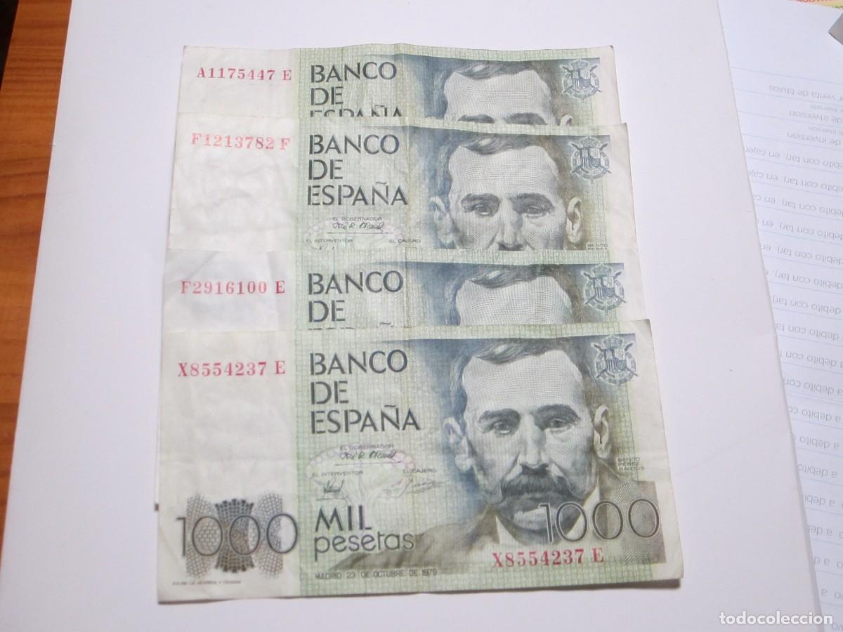 Billets espagnols: 1000 PESETAS DE 1979 (4 BILLETES) VARIAS SERIES