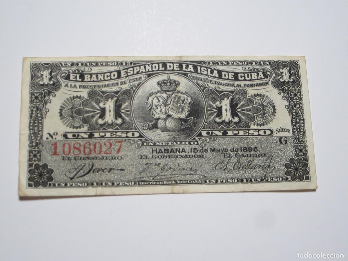 Billets espagnols: BILLETE DE 1 PESO DEL BANCO ESPA&Ntilde;OL DE CUBA