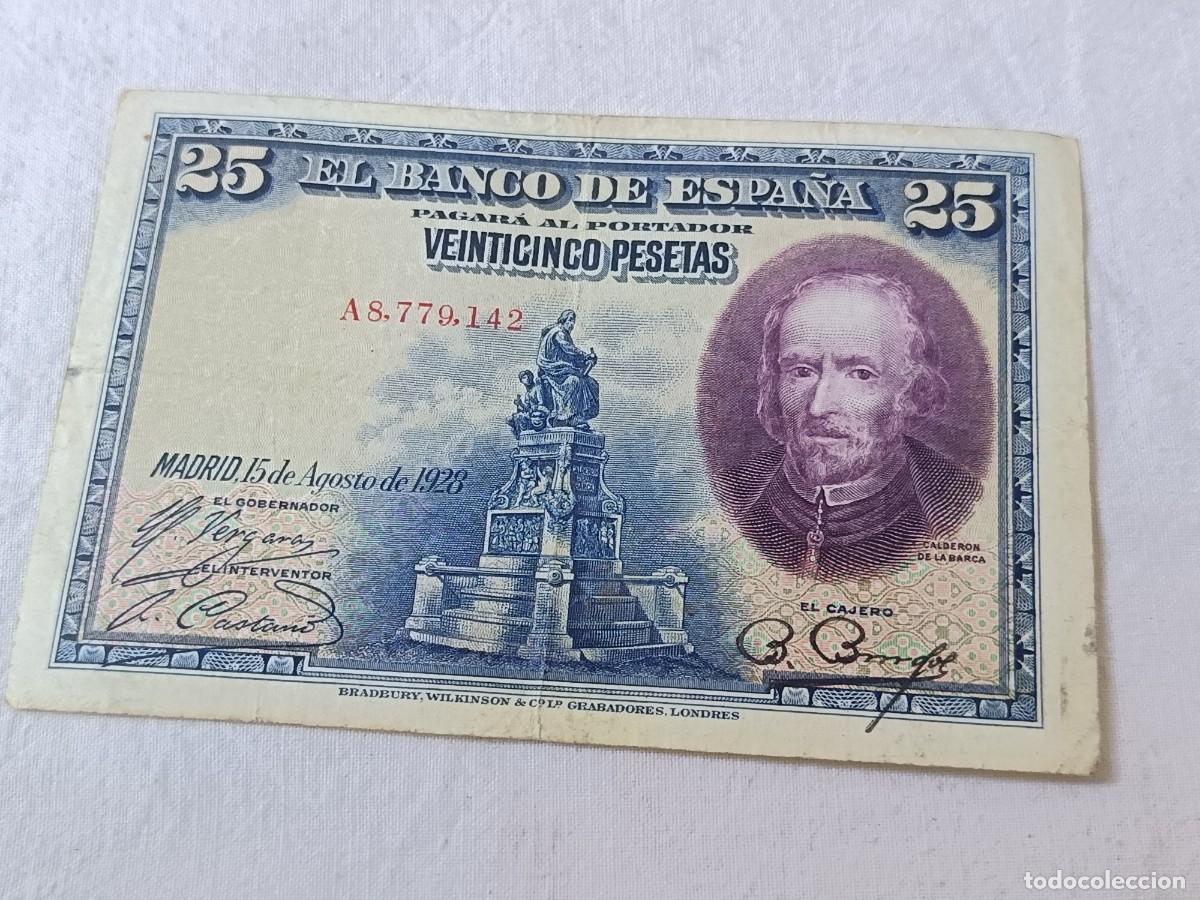 Billets espagnols: Antiguo Billete Espa&ntilde;ol, 25 pesetas, 1928