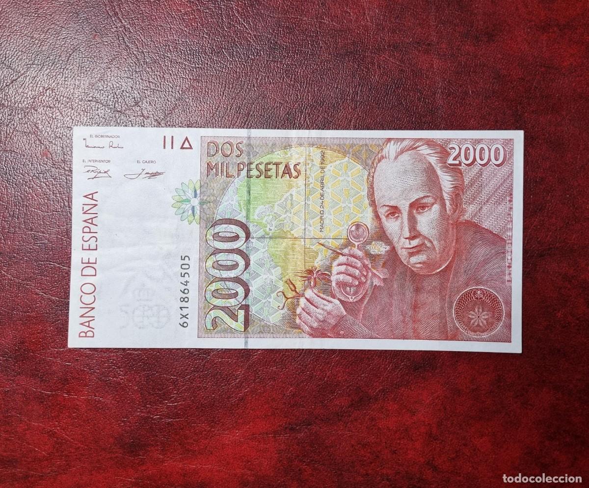 Billets espagnols: &Uacute;LTIMA SERIE 6X * EXCELENTE MUY RARA | SOLO ACEPTO PAYPAL| BILLETE 2000 PESETAS 1992 LEER DESCRIPCIO