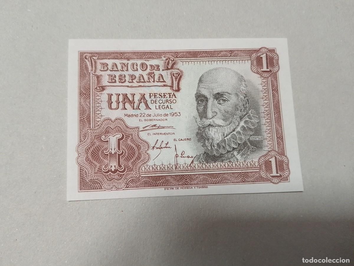 Billetes espa&ntilde;oles: 1 peseta 1953, sin circular/plancha