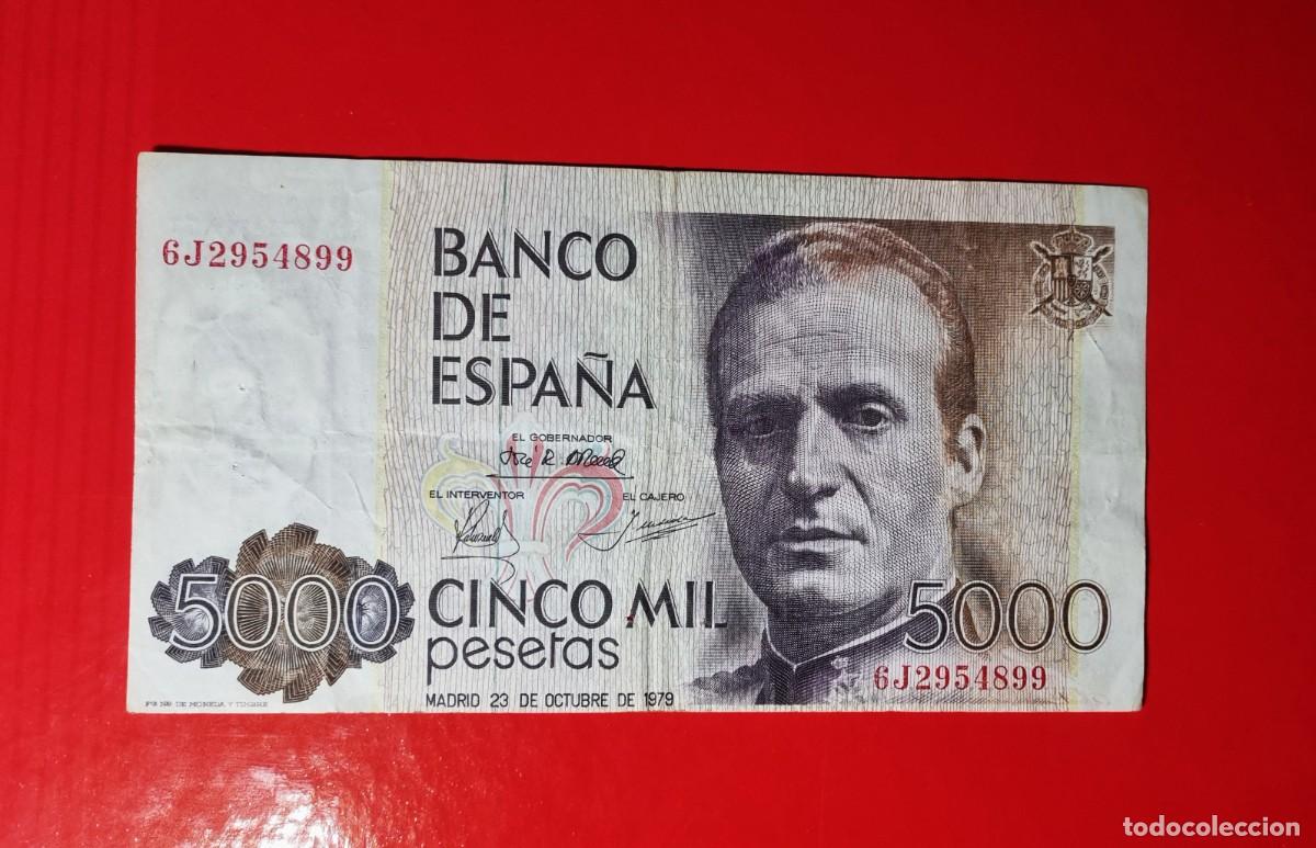 Billets espagnols: ERROR VARIANTE DESCENTRADO RARO | SOLO ACEPTO PAYPAL| BILLETE 5000 PESETAS 1979 LEER DESCRIPCION