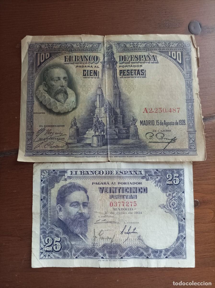 Billets espagnols: Dos billetes antiguos