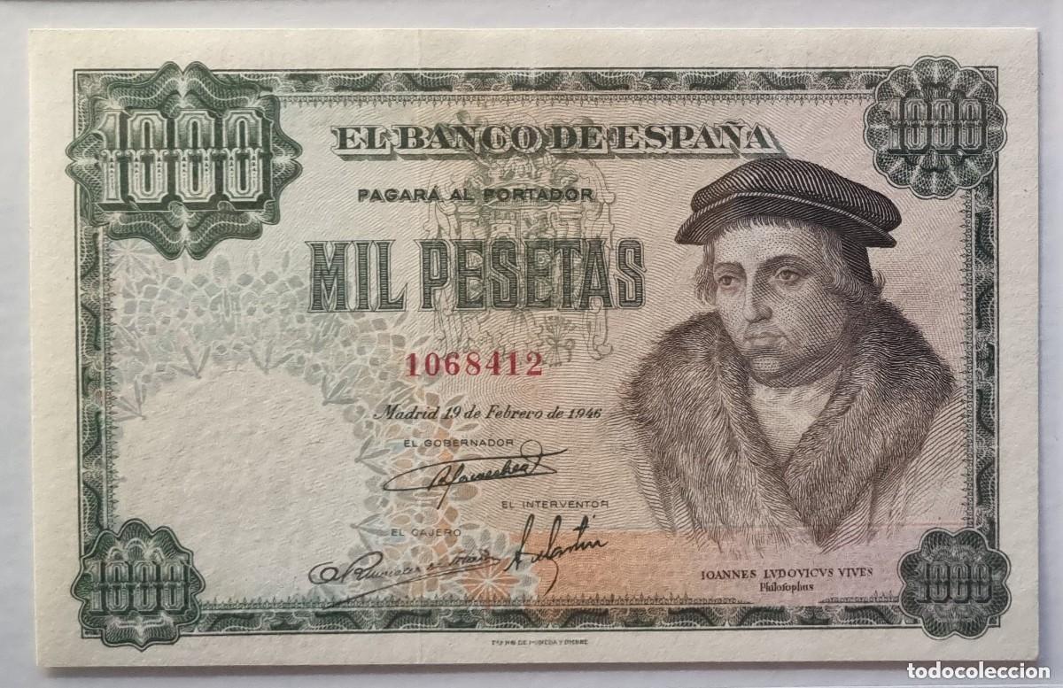 Billetes espa&ntilde;oles: ESTADO ESPA&Ntilde;OL VIVES EXCELENTE EJEMPLAR | SOLO ACEPTO PAYPAL| BILLETE 1000 PESETAS 1946 LEER DESCRIP