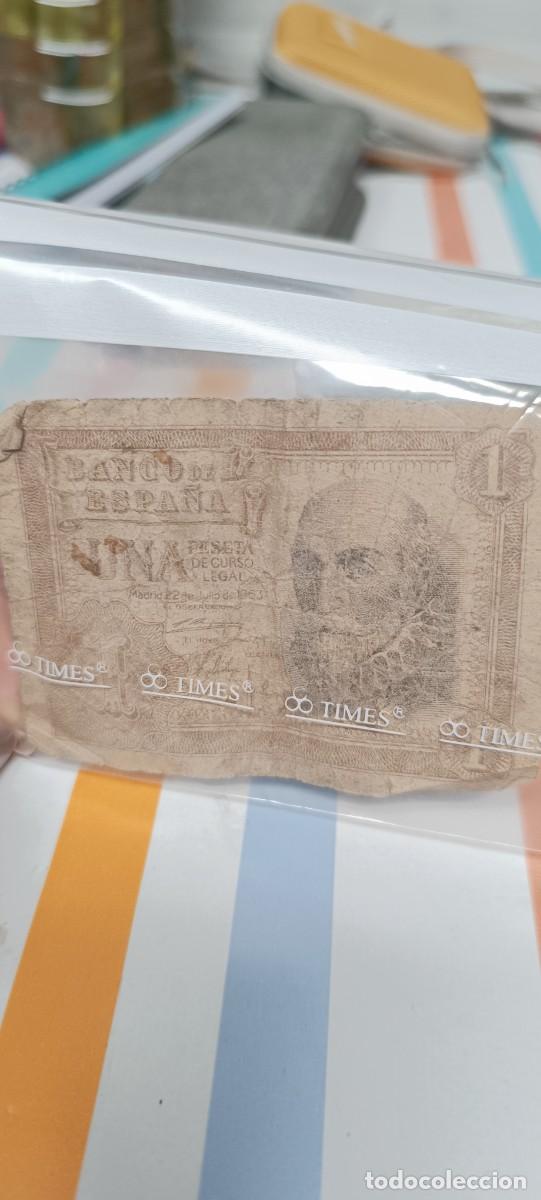 Billetes espa&ntilde;oles: Billete antiguo 1 peseta, &uacute;ltimo a&ntilde;o de f&aacute;bricacion