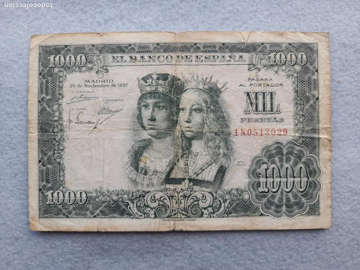 Spanish Banknotes: Estado Espa&ntilde;ol. 1000 Pesetas. Madrid, 29 de Noviembre de 1957.