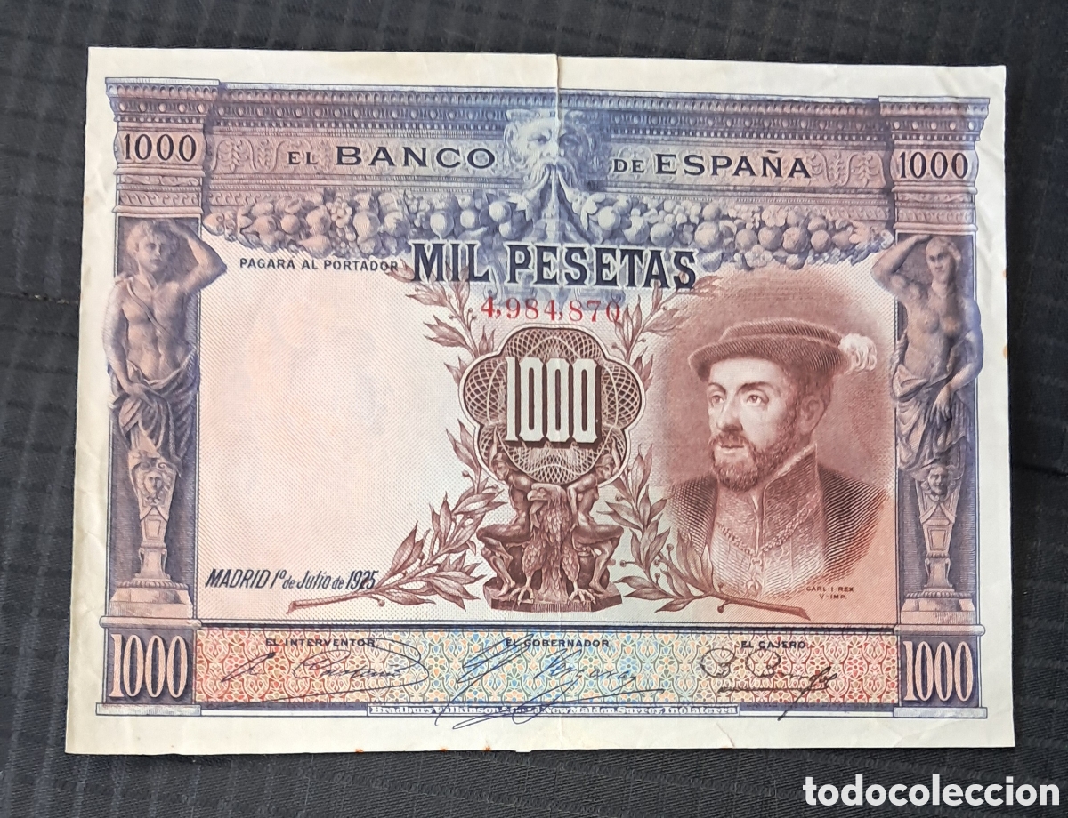 Billetes espa&ntilde;oles: Billete 1000 pesetas 1925