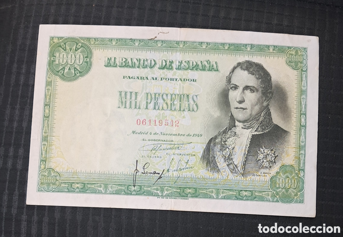 Billetes espa&ntilde;oles: Billete 1000 pesetas 1949
