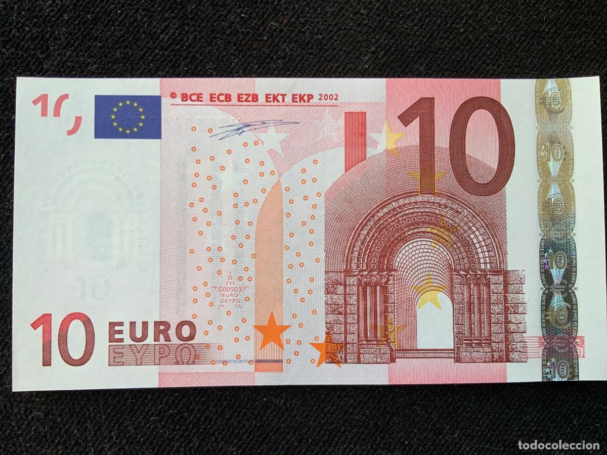 Billetes espa&ntilde;oles: Billete de 10 euros 2002, espa&ntilde;a, firma duisenberg, sc.