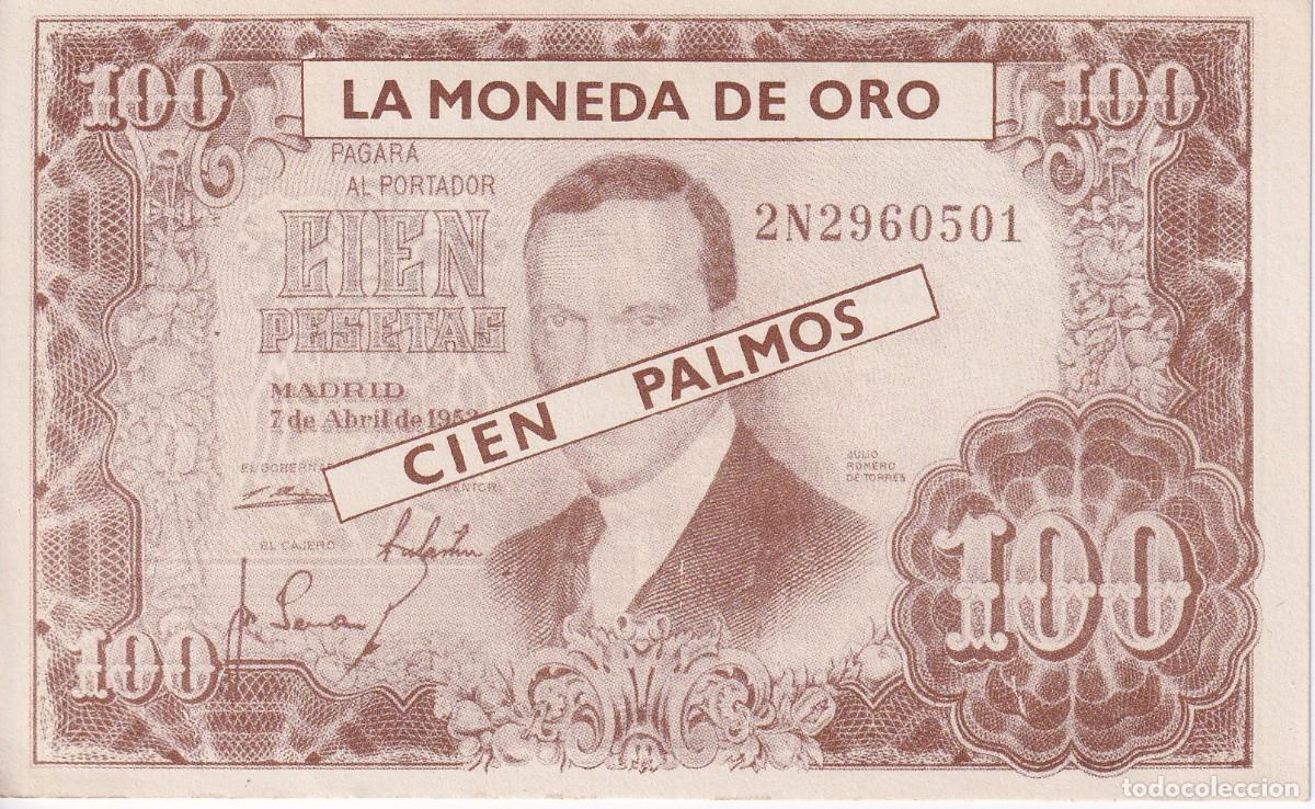 Billets espagnols: BILLETE DE PUBLICIDAD DE 100 PESETAS DE JULIO ROMERO DE TORRES DE LA MONEDA DE ORO- VALE CIEN PALMOS