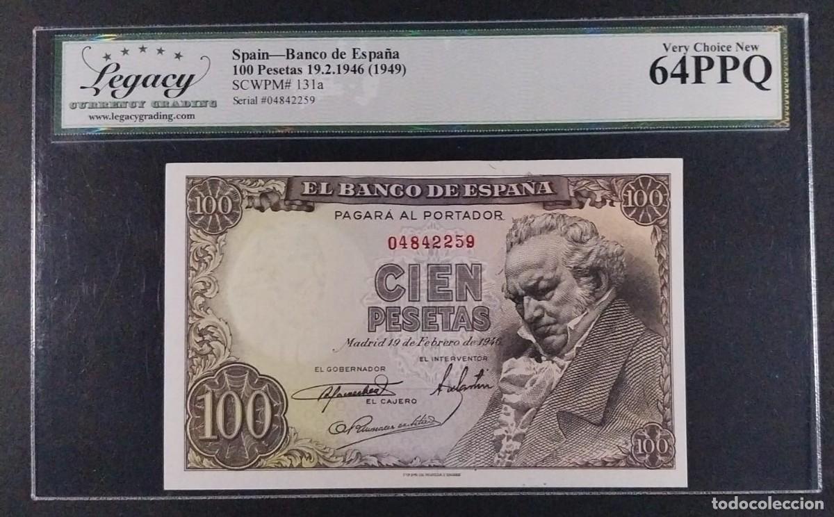 Billets espagnols: 100 PESETAS 1946 GOYA SIN SERIE 64 PPQ SC