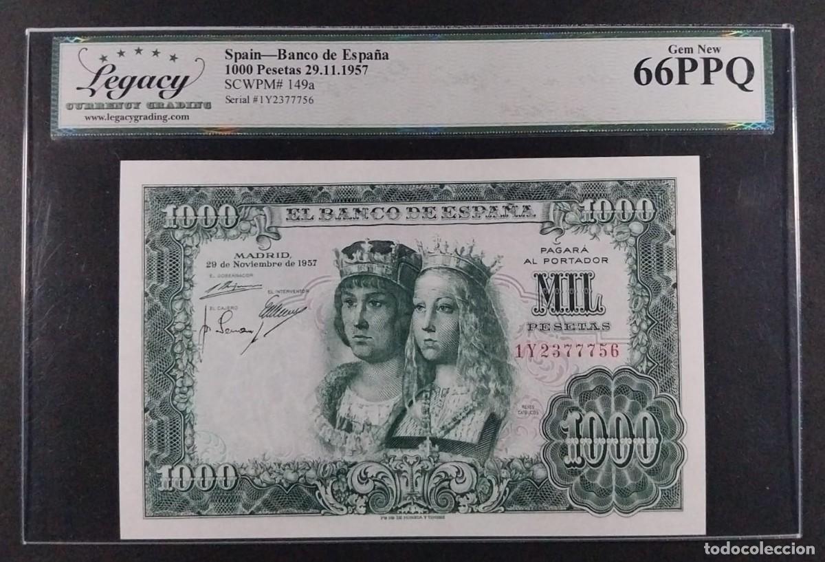 Billetes espa&ntilde;oles: 1000 PESETAS 1957 REYES CAT&Oacute;LICOS SERIE 1Y (ULTIMA SERIE) 66 PPQ SC