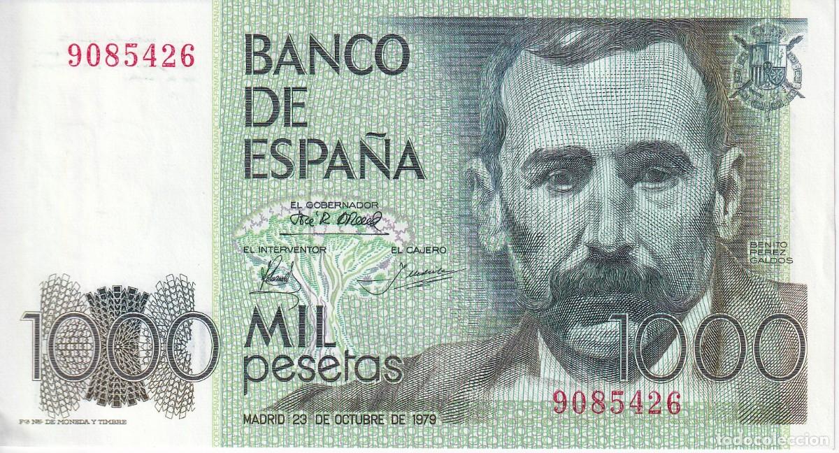 Billetes espa&ntilde;oles: BILLETE DE 1000 PESETAS DEL A&Ntilde;O 1979 DE BENITO PEREZ GALDOS SIN SERIE Y SIN CIRCULAR