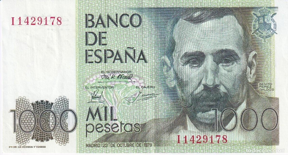 Billetes espa&ntilde;oles: BILLETE DE 1000 PESETAS DEL A&Ntilde;O 1979 DE BENITO PEREZ GALDOS SERIE I EN CALIDAD EBC