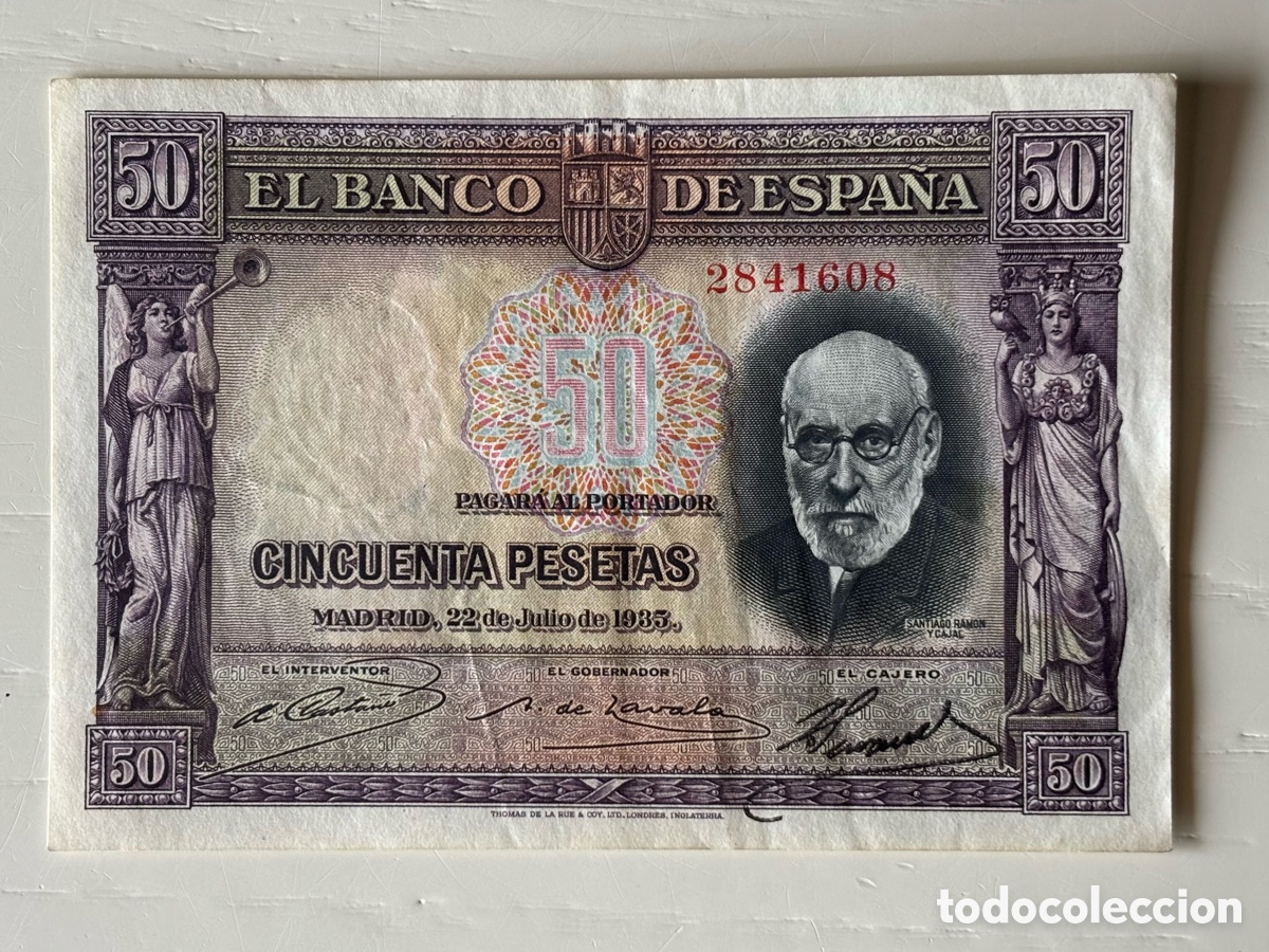 Billetes espa&ntilde;oles: Billete CINCUENTA Pesetas 1935