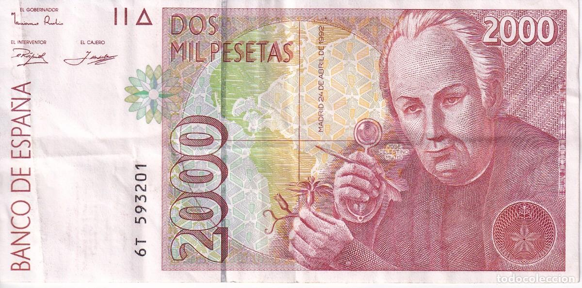 Billetes espa&ntilde;oles: BILLETE DE ESPA&Ntilde;A DE 2000 PTAS DEL 24/04/1992 SERIE 6T - CELESTINO MUTIS