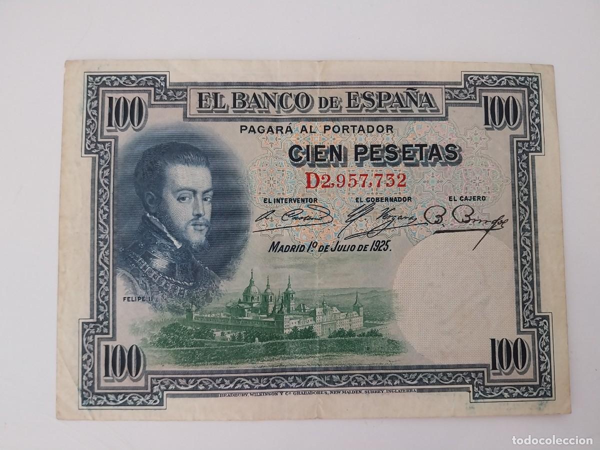 Billetes espa&ntilde;oles: Billete de 100 pesetas del 1 de julio de 1925