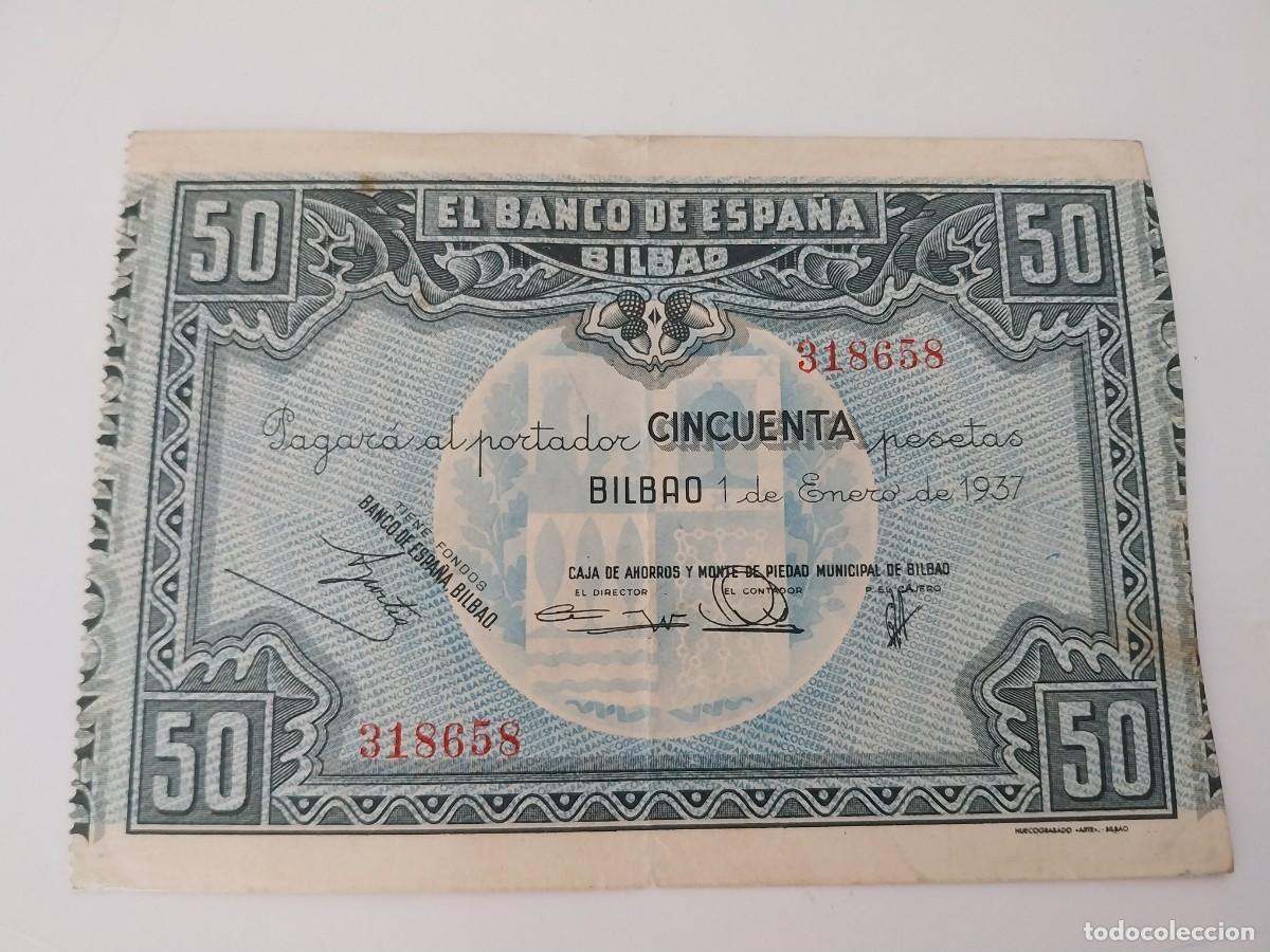 Billetes espa&ntilde;oles: Billete de 50 pesetas 1937