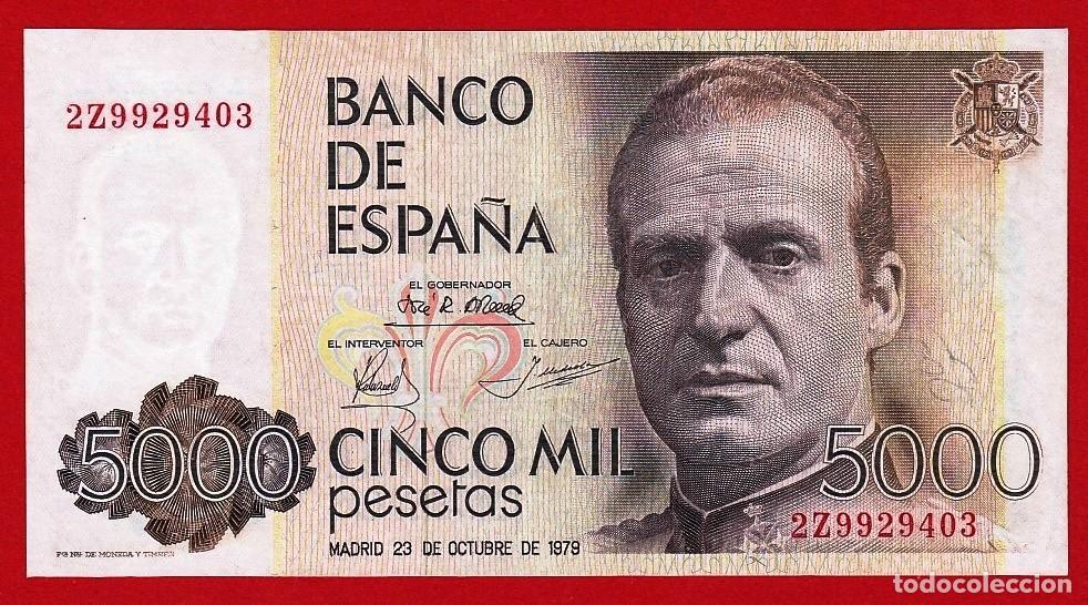Billetes espa&ntilde;oles: 5000 Pesetas, 1979, Serie 2Z , EBC+