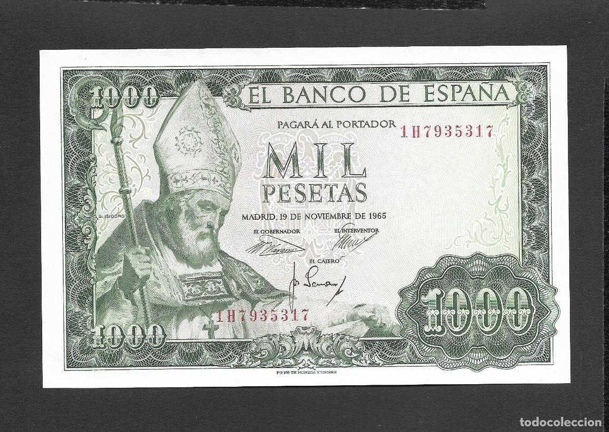 Billetes espa&ntilde;oles: 1000 PESETAS 1965 SERIE 1H S/C