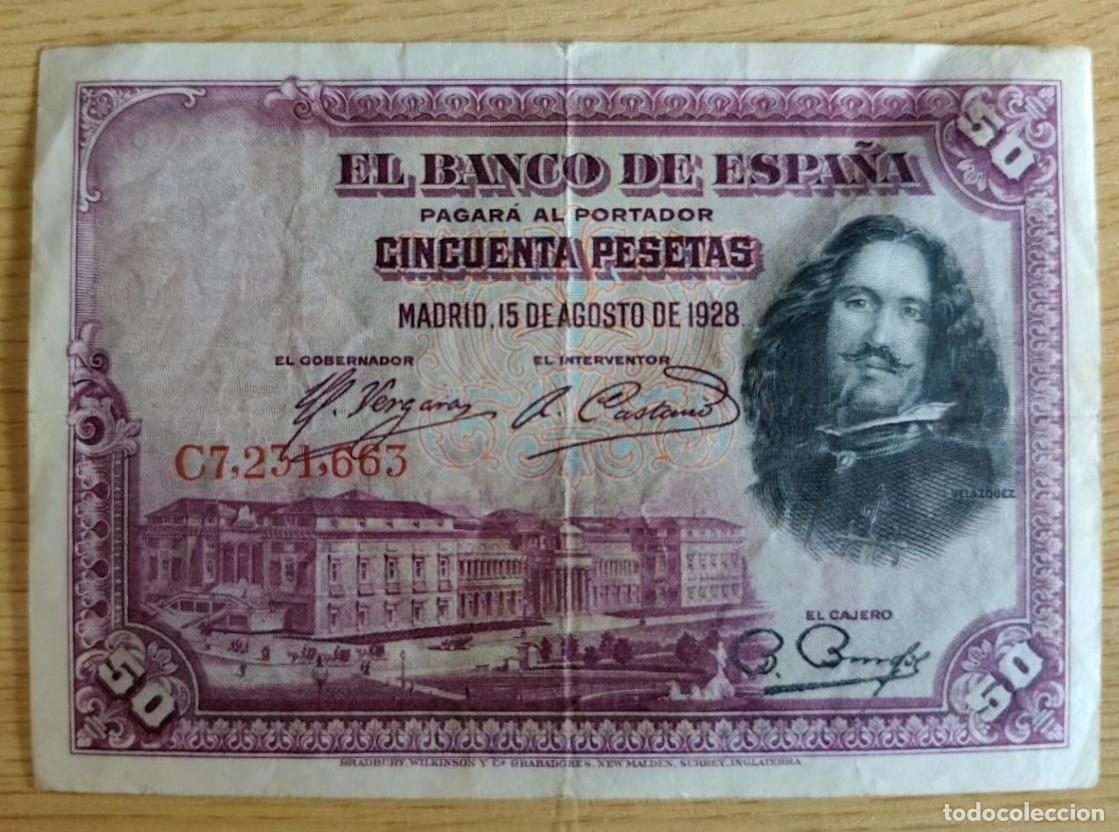 Billetes espa&ntilde;oles: BILLETE DE 50 PESETAS CINCUENTA PTAS DE 1928 VELAZQUEZ