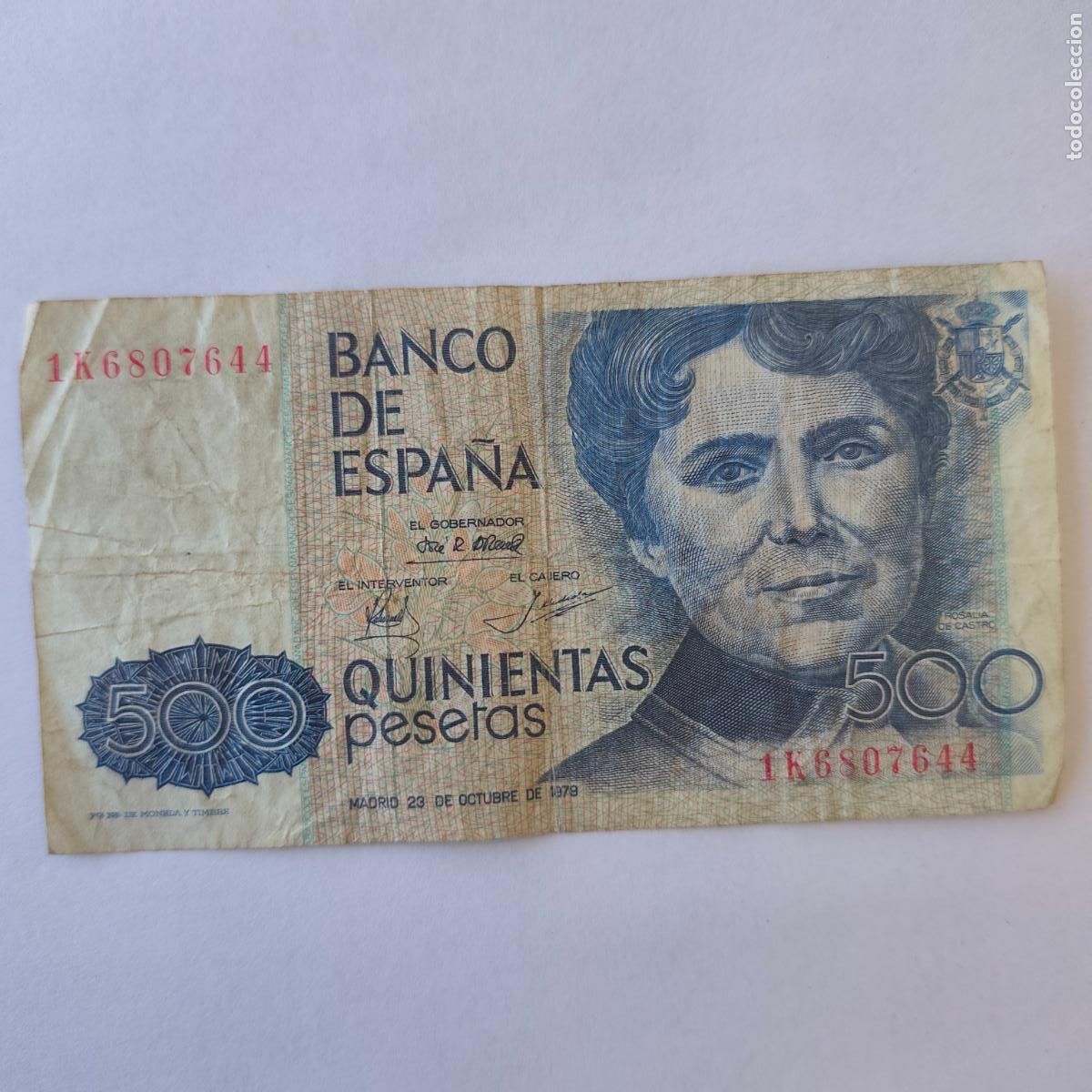 Billetes espa&ntilde;oles: BILLETE DE 500 QUINIENTAS PESETAS, ROSALIA DE CASTRO, OCTUBRE 1979 1K6807644