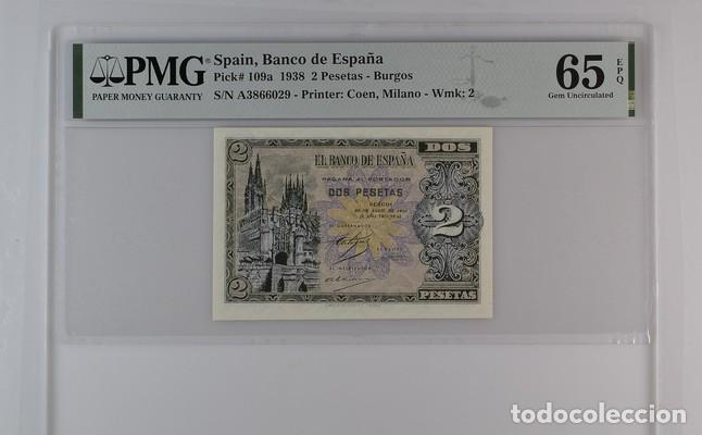 Billetes espa&ntilde;oles: ESPA&Ntilde;A * BILLETE 2 PESETAS 1938 * PMG-65 EPQ (IC-1668)