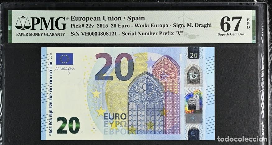 Billetes espa&ntilde;oles: ESPA&Ntilde;A * BILLETE 20 EURO 2015 * PMG-67 EPQ (IC-1677)