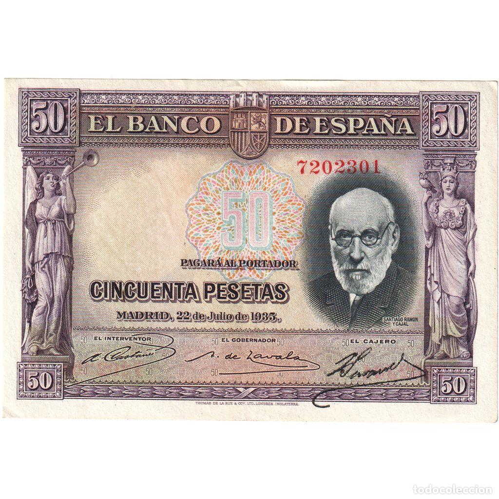 Billetes espa&ntilde;oles: [#1233917] Billete, 50 Pesetas, 1935, Espa&ntilde;a, 1935-07-22, KM:88, EBC