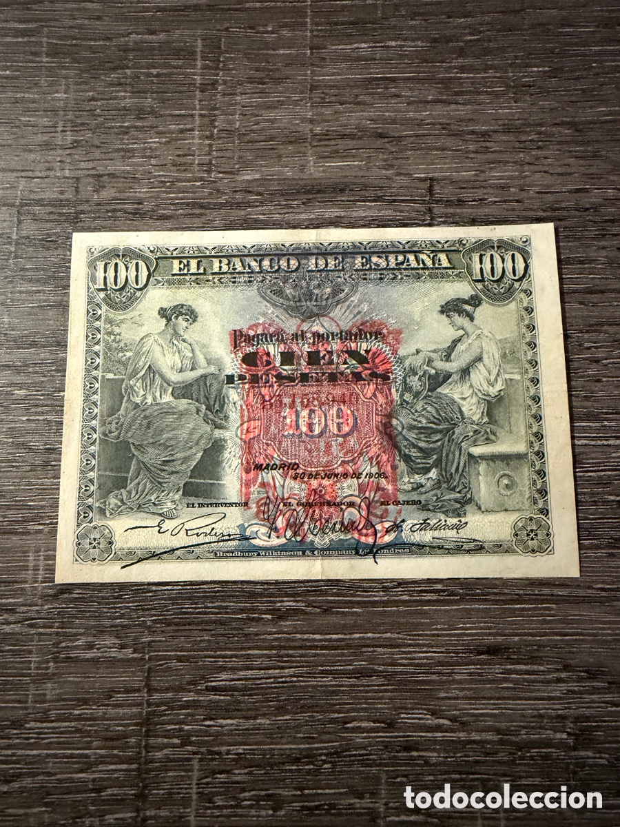 Billetes espa&ntilde;oles: Spain 100 pesetas 1906 franco banco Espa&ntilde;a &aacute;guila