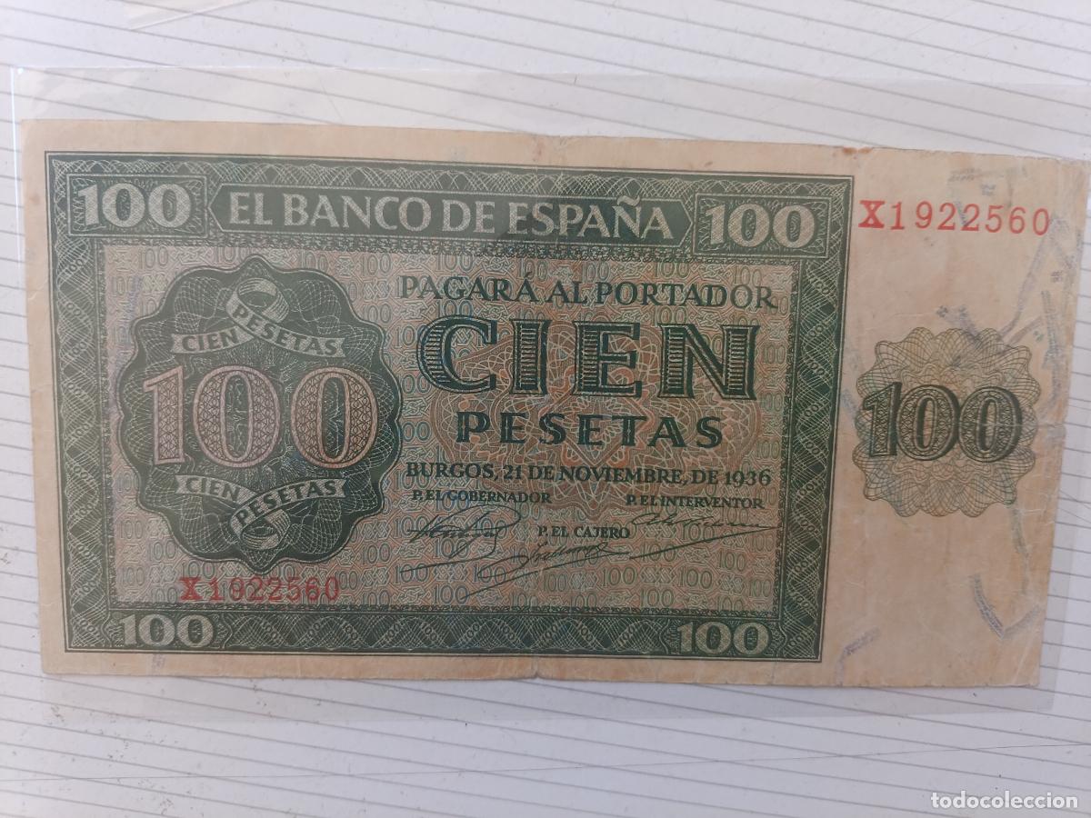 Billetes espa&ntilde;oles: 100 pesetas de 1936 MBC