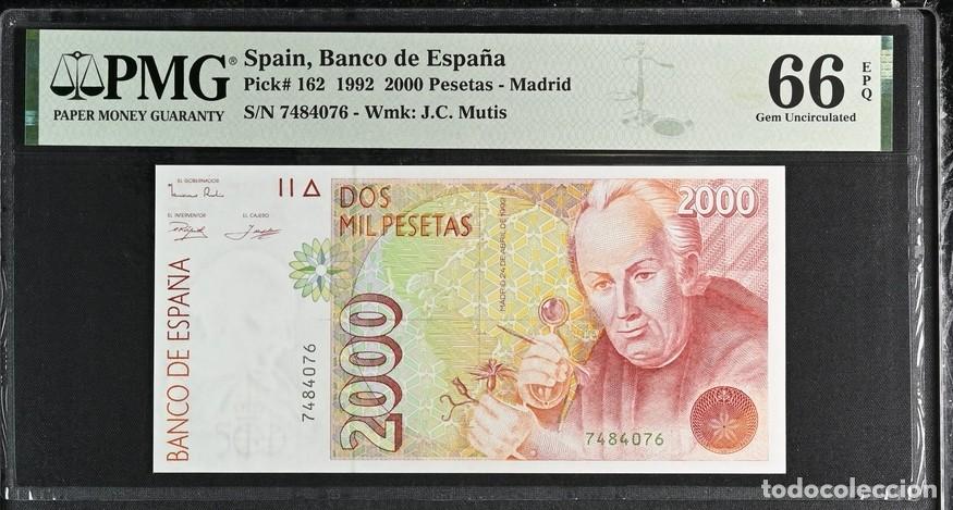 Billetes espa&ntilde;oles: ESPA&Ntilde;A * BILLETE 2000 PESETAS 1992 * PMG-66 EPQ (IC-1703)