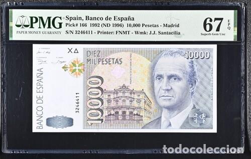 Billetes espa&ntilde;oles: ESPA&Ntilde;A * BILLETE 10000 PESETAS 1992 * PMG-67 EPQ (IC-1714)