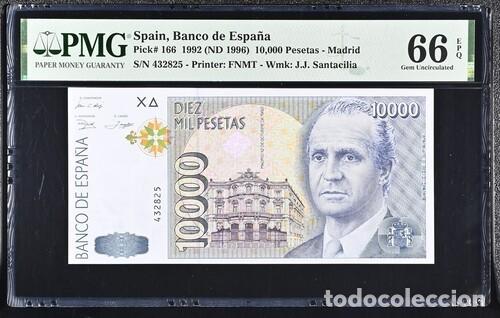 Billetes espa&ntilde;oles: ESPA&Ntilde;A * BILLETE 10000 PESETAS 1992 * PMG-66 EPQ (IC-1710)