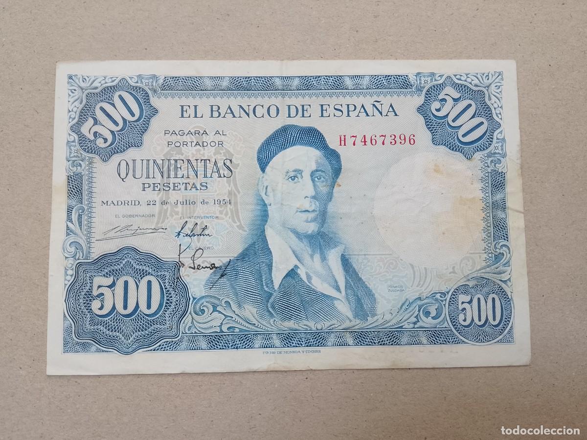 Billetes espa&ntilde;oles: Billete 500 pesetas 1954