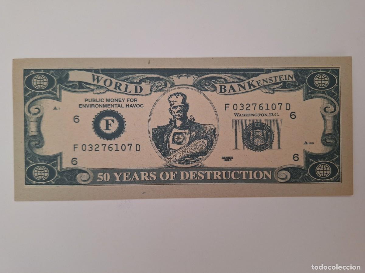 Billetes espa&ntilde;oles: BILLETE PUBLICIDAD GREENPEACE 50 A&Ntilde;OS DE DESTRUCCION RV
