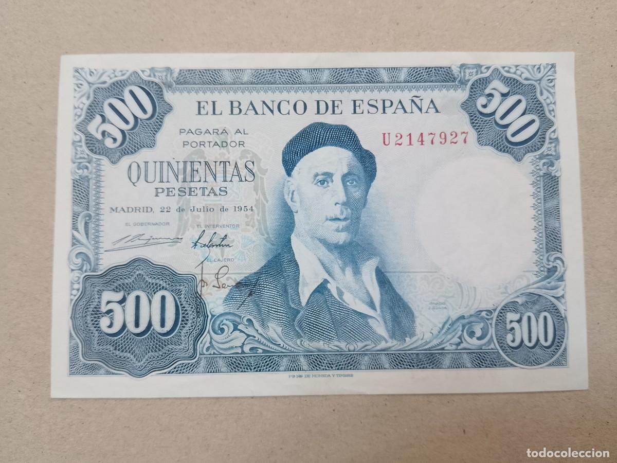 Billetes espa&ntilde;oles: Billete 500 pesetas 1954